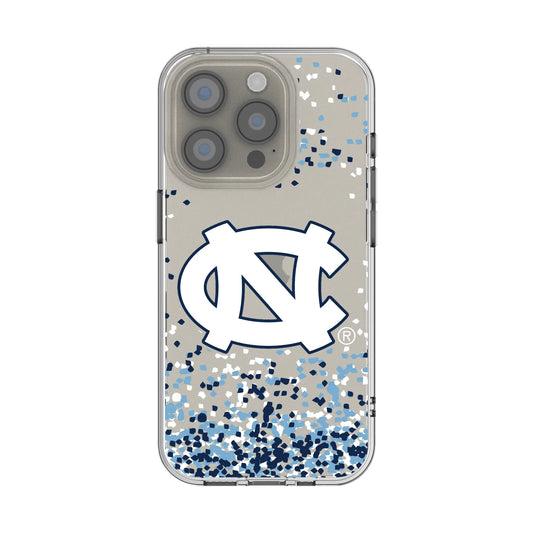 University of North Carolina Tar Heels Confetti Clear Phone Case for Apple iPhone
