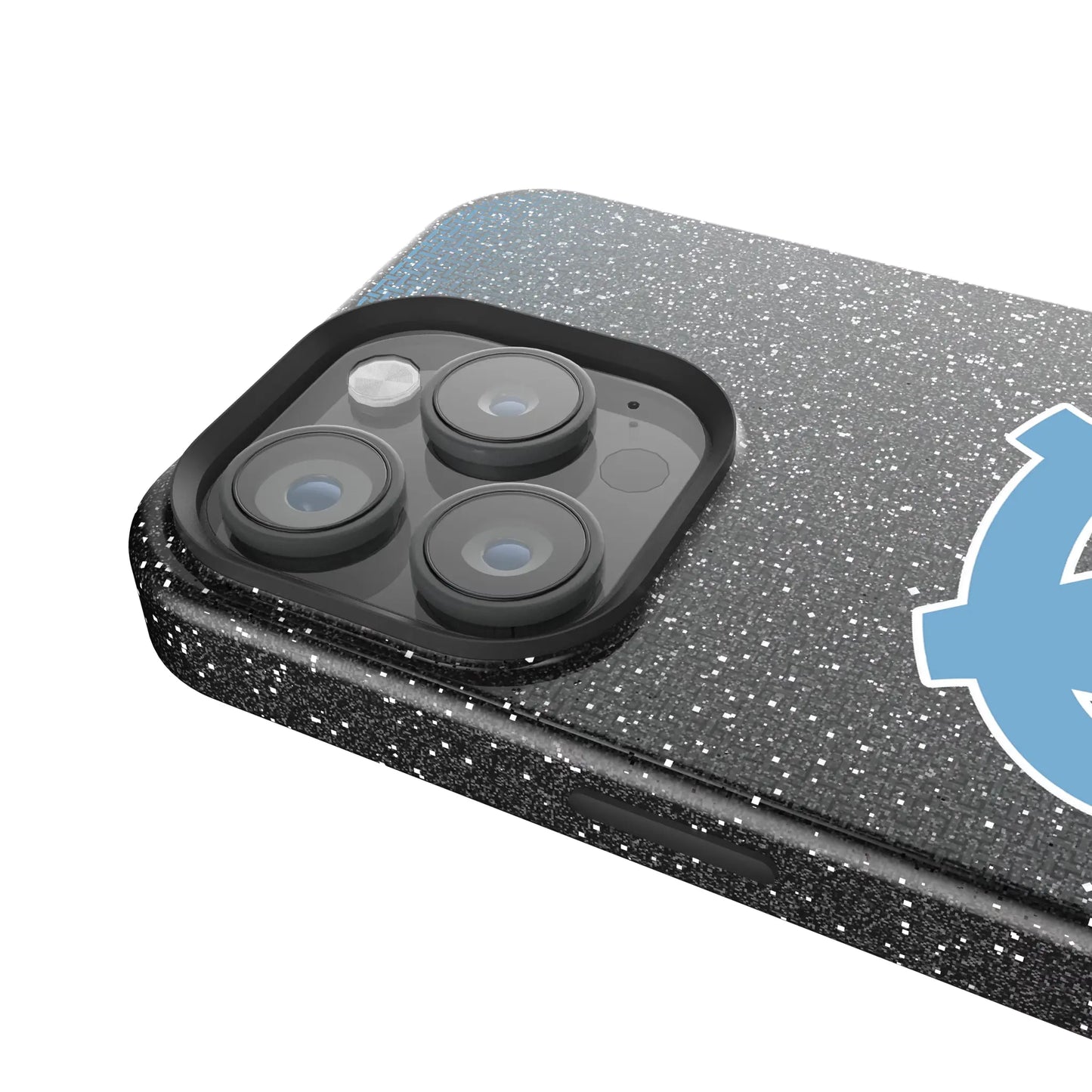 University of North Carolina Tar Heels Linen Black Bling Phone Case for Apple iPhone