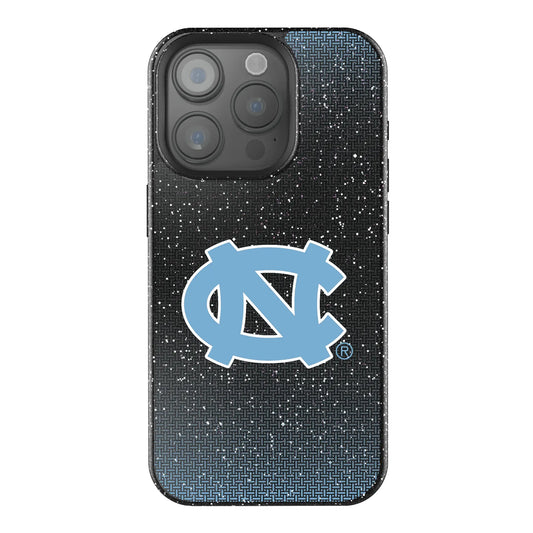 University of North Carolina Tar Heels Linen Black Bling Phone Case for Apple iPhone