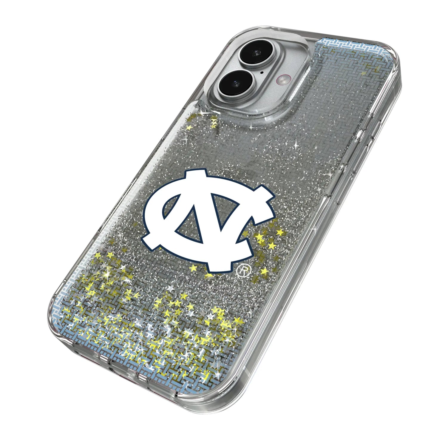 University of North Carolina Tar Heels Linen Glitter Phone Case for Apple iPhone