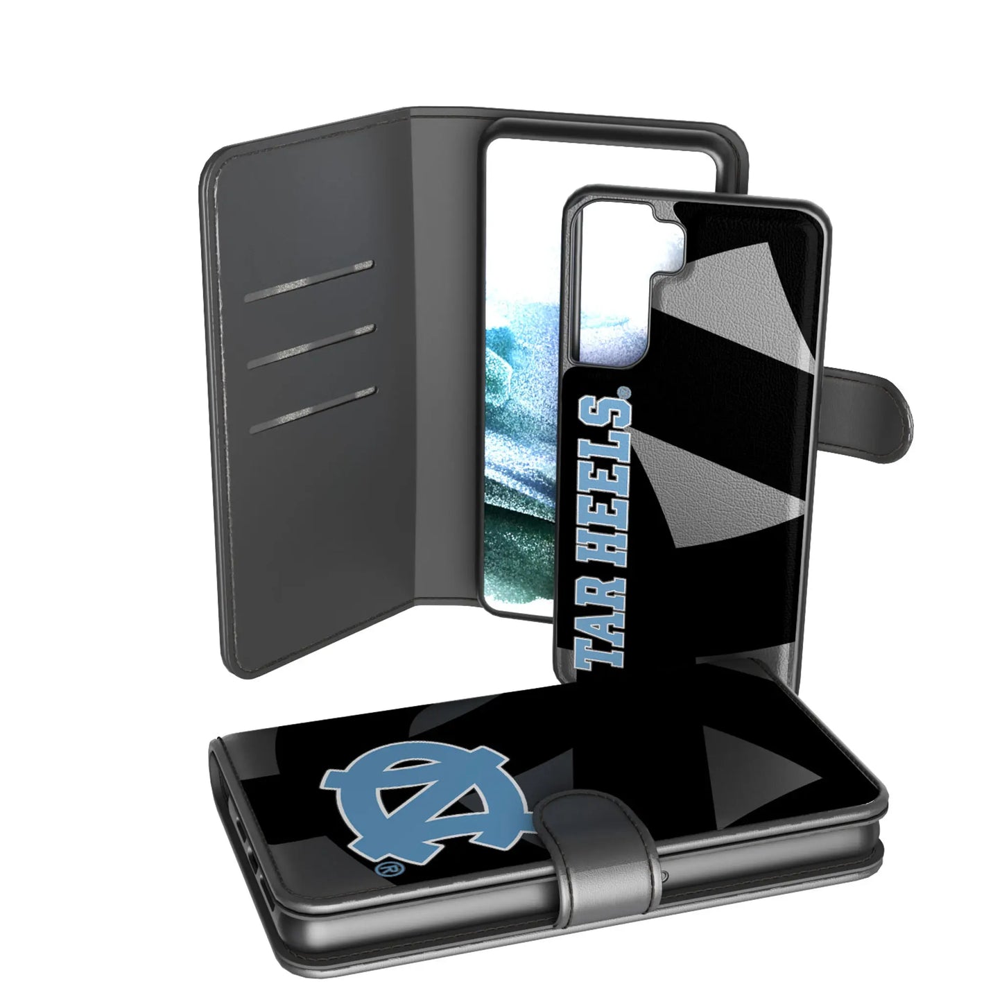 University of North Carolina Tar Heels Monocolor Tilt Wallet Phone Case for Apple iPhone