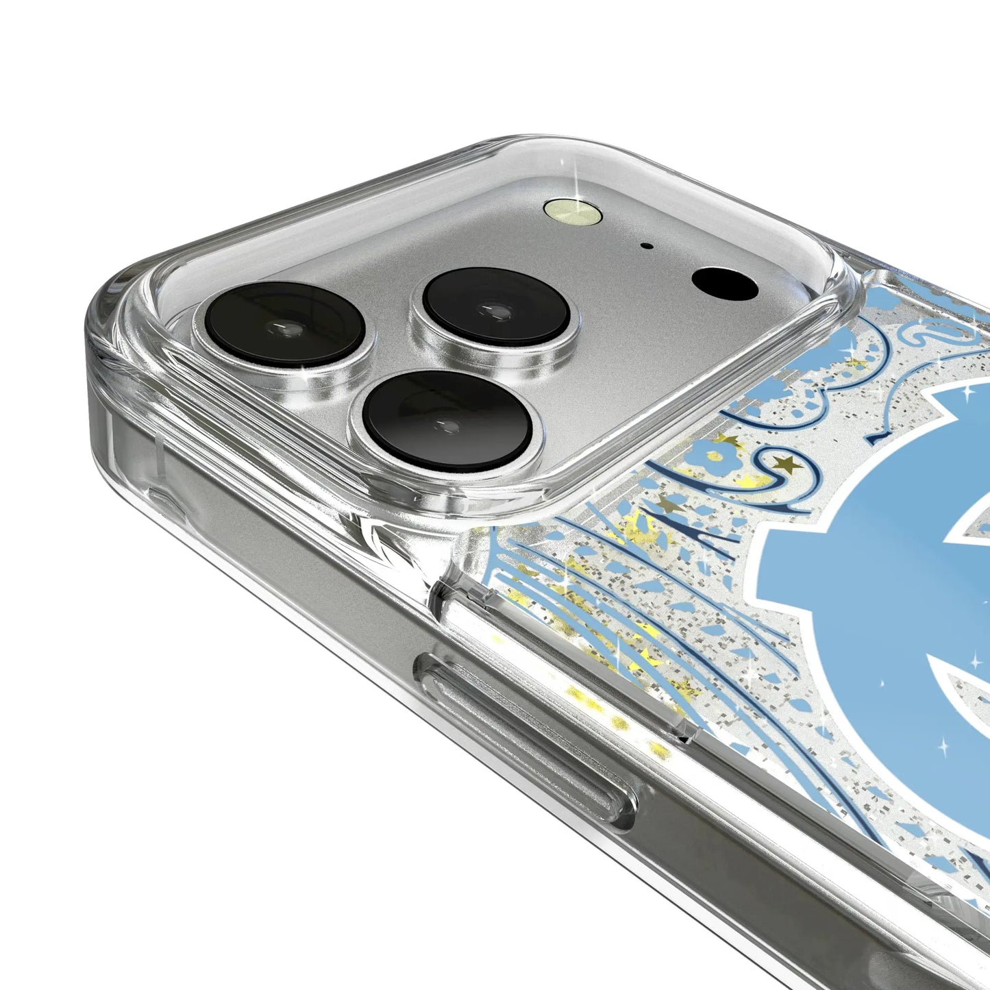 University of North Carolina Tar Heels Paisley Glitter Phone Case for Apple iPhone