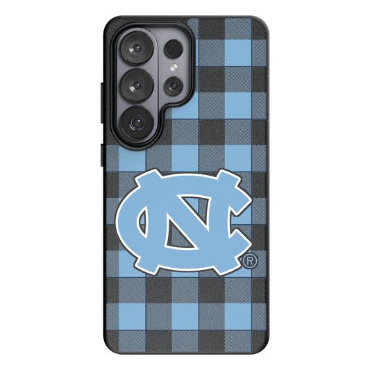 University of North Carolina Tar Heels Plaid MagSafe Compatible Phone Case for Samsung Galaxy