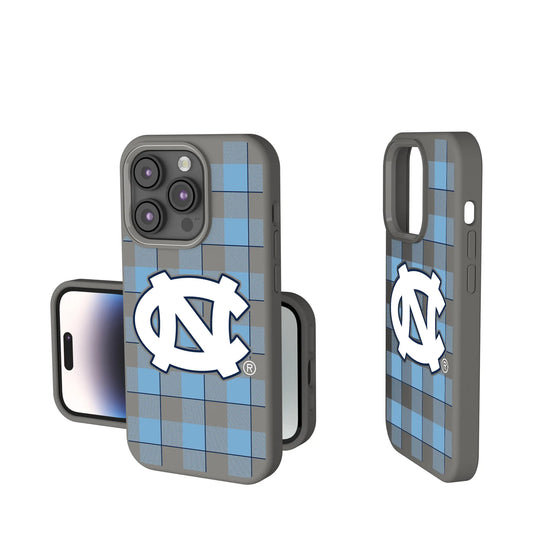 University of North Carolina Tar Heels Plaid Soft Touch Phone Case for Apple iPhone