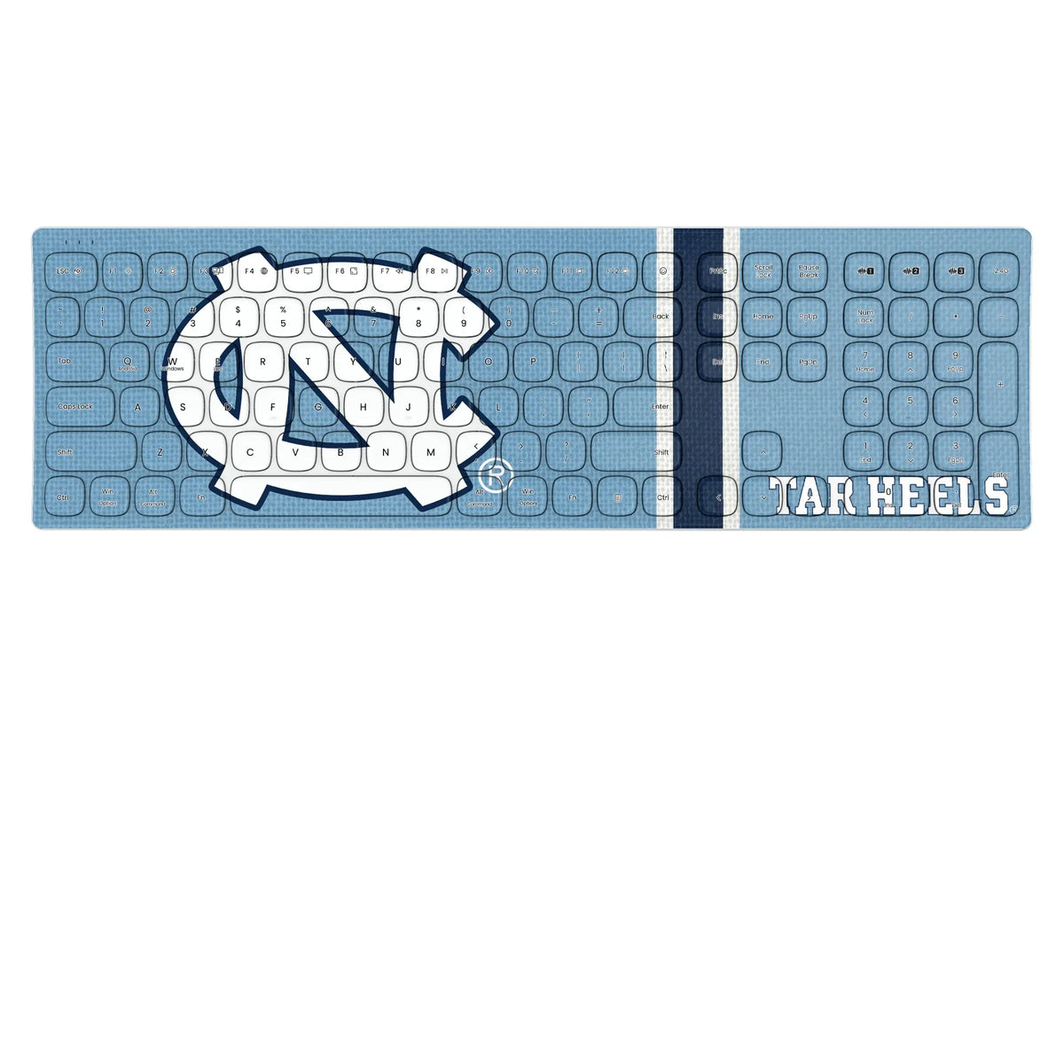 University of North Carolina Tar Heels Stripe Curved Wireless Keyboard