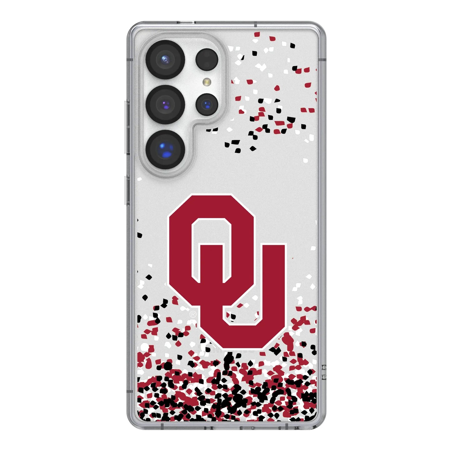 University of Oklahoma Sooners Confetti Clear Phone Case for Samsung Galaxy