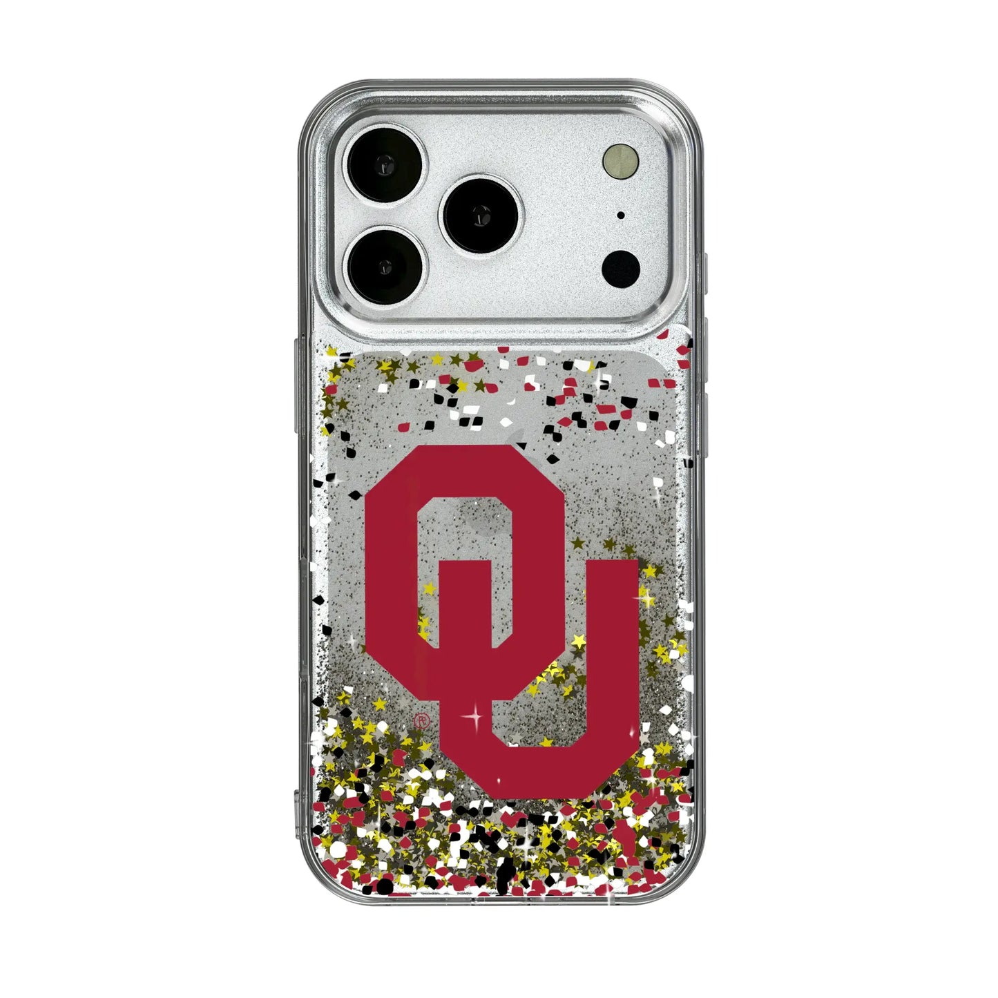 University of Oklahoma Sooners Confetti Glitter Phone Case for Apple iPhone