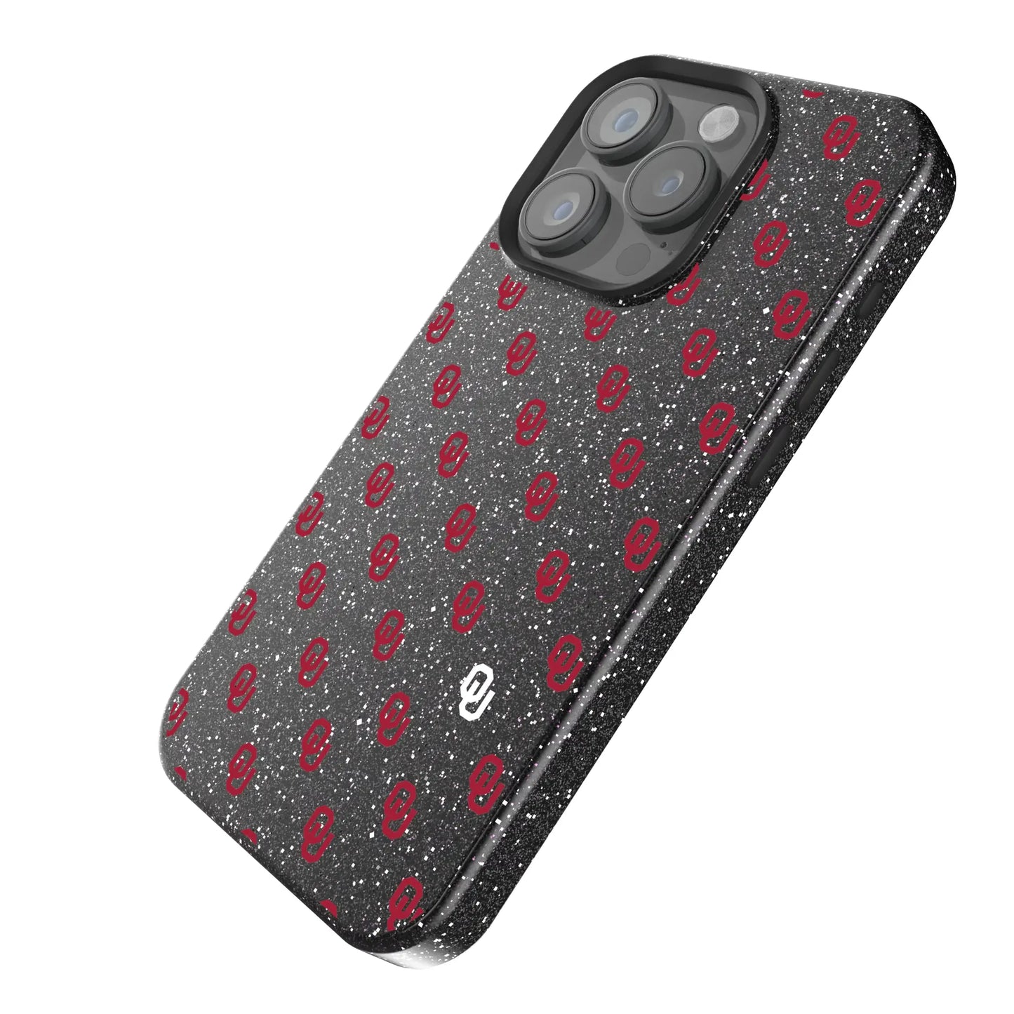 University of Oklahoma Sooners Fashion Pattern Black Bling Phone Case for Apple iPhone