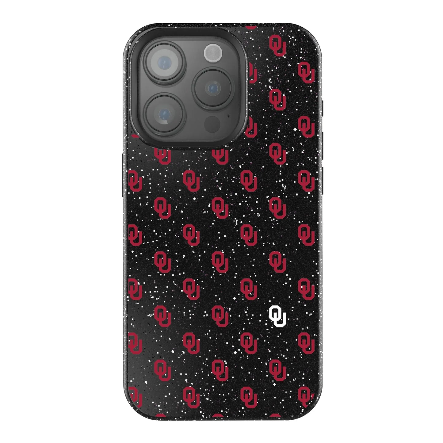 University of Oklahoma Sooners Fashion Pattern Black Bling Phone Case for Apple iPhone