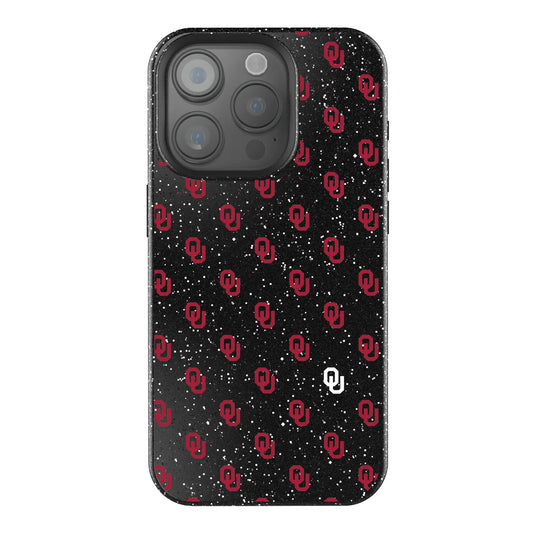 University of Oklahoma Sooners Fashion Pattern Black Bling Phone Case for Apple iPhone