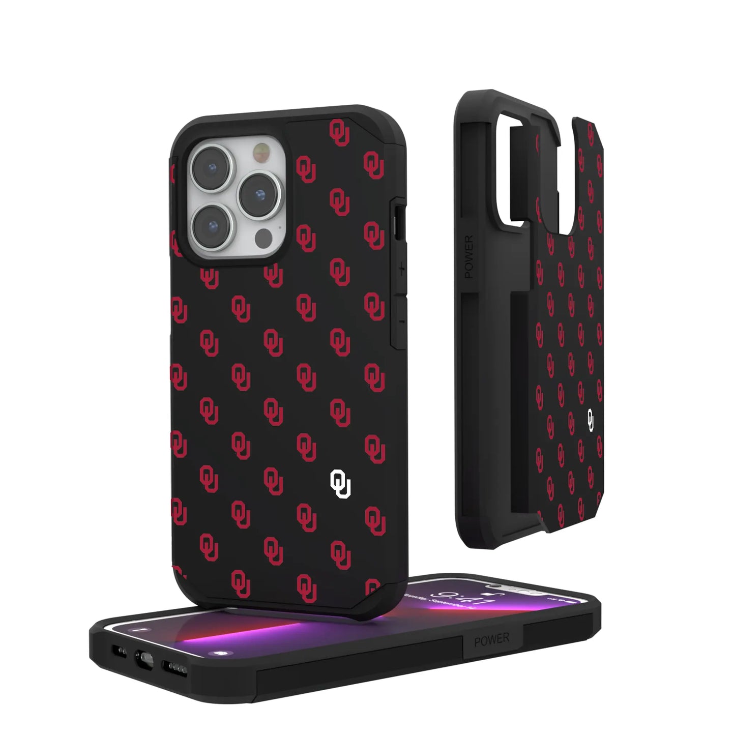 University of Oklahoma Sooners Fashion Pattern Rugged Phone Case for Apple iPhone