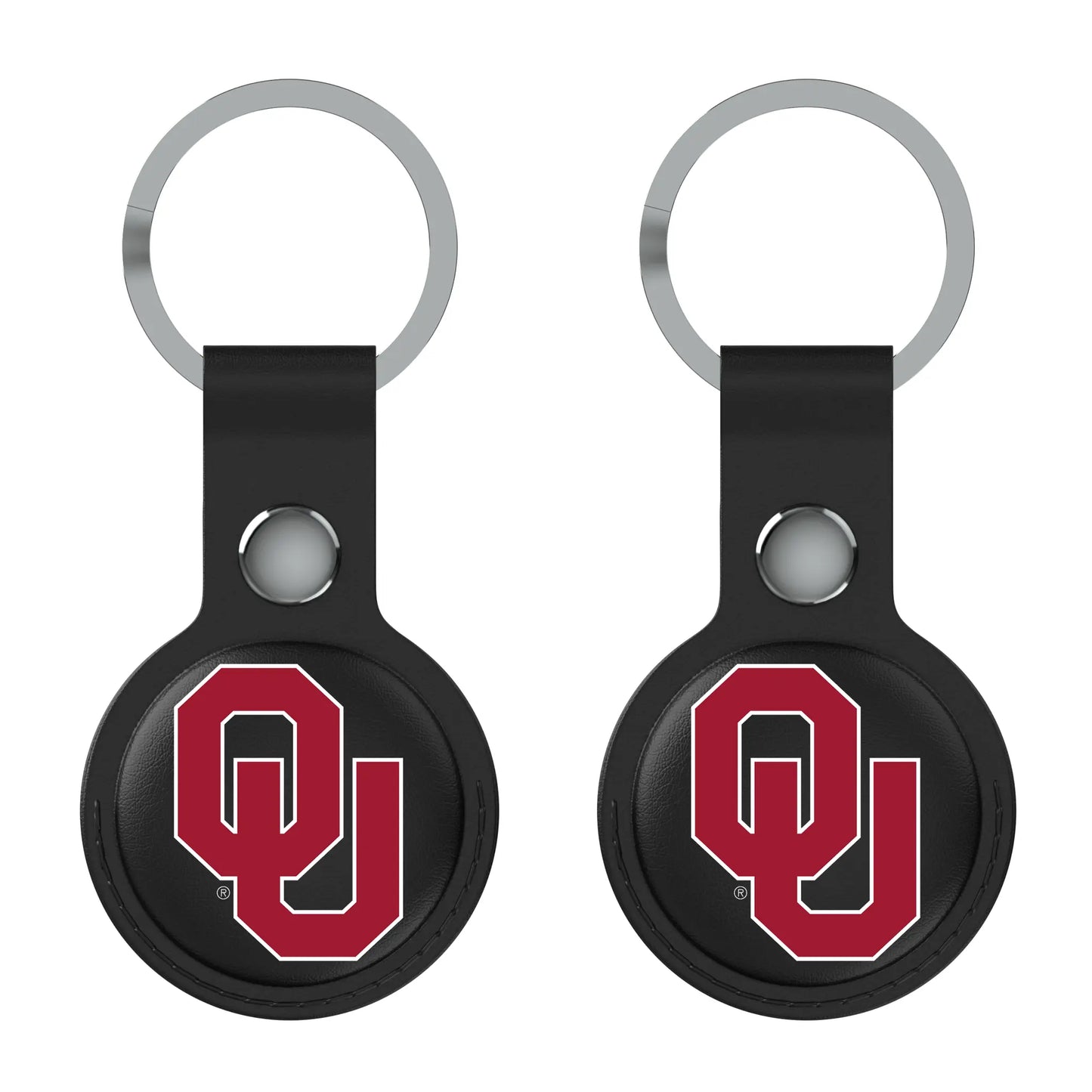 University of Oklahoma Sooners Insignia Black Airtag Holder 2-Pack