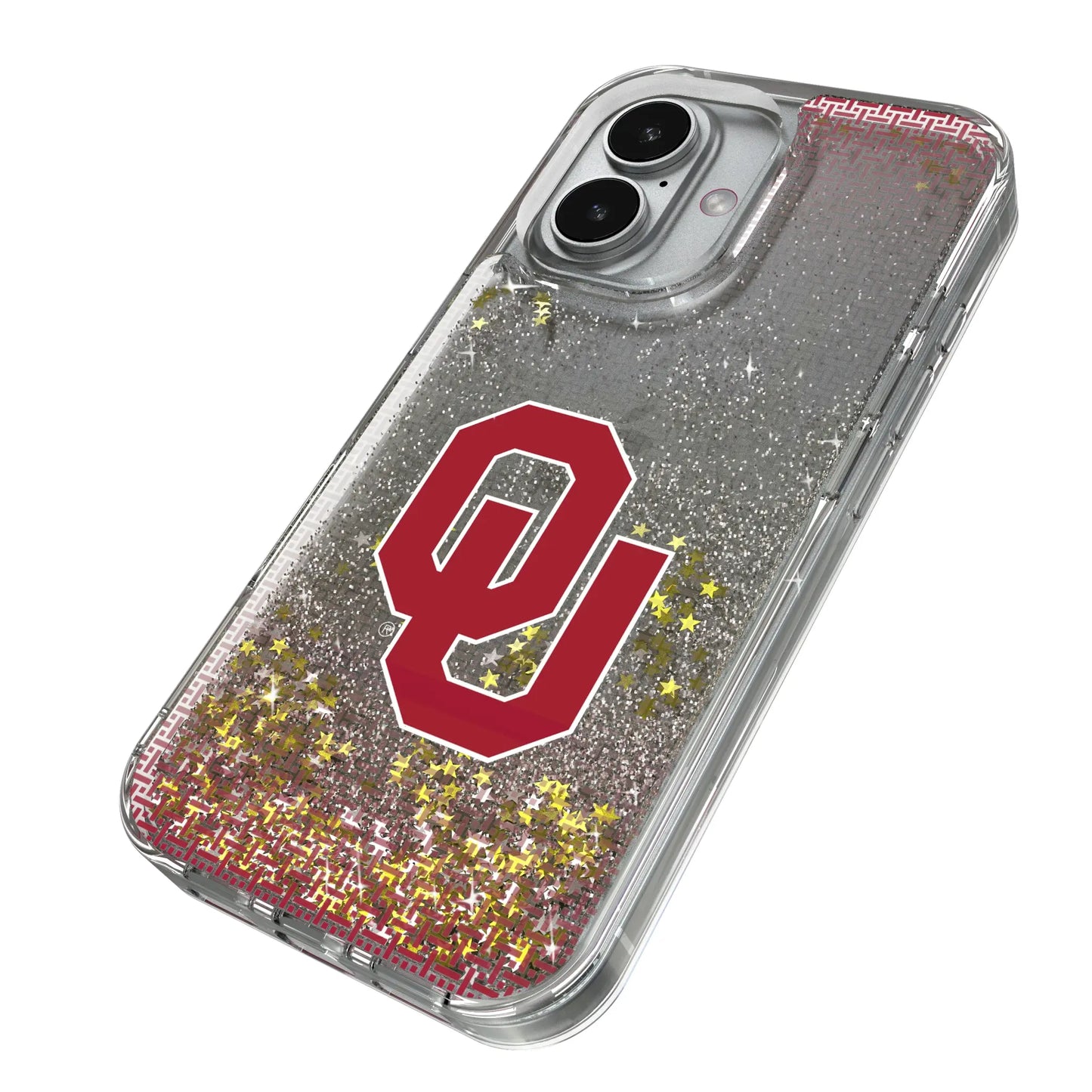University of Oklahoma Sooners Linen Glitter Phone Case for Apple iPhone