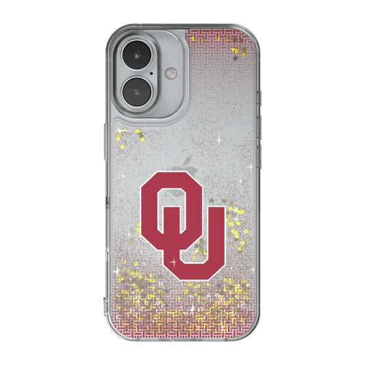 University of Oklahoma Sooners Linen Glitter Phone Case for Apple iPhone