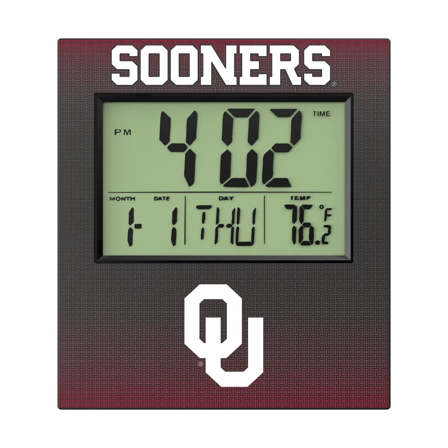 University of Oklahoma Sooners Linen Wall Clock