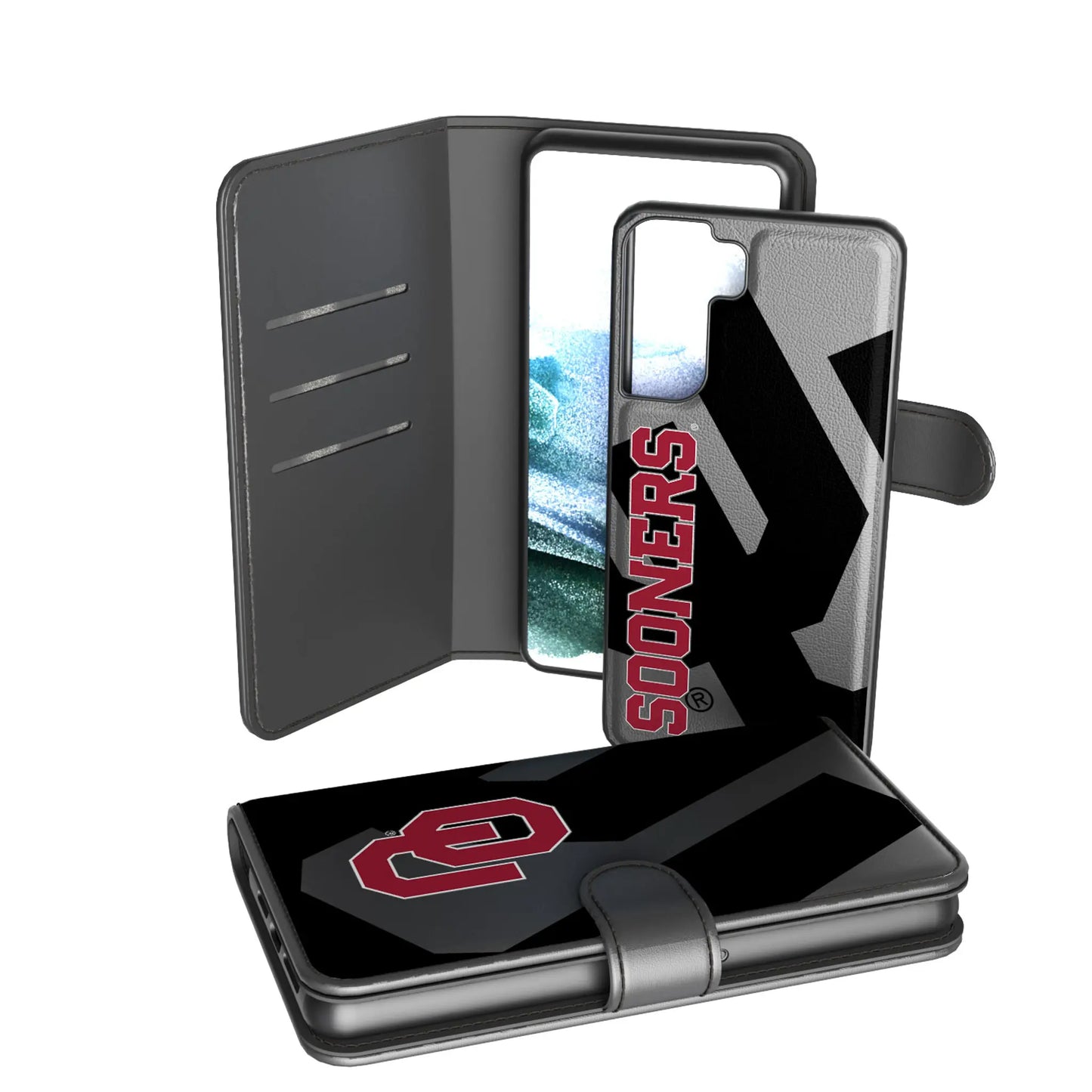 University of Oklahoma Sooners Monocolor Tilt Wallet Phone Case for Apple iPhone