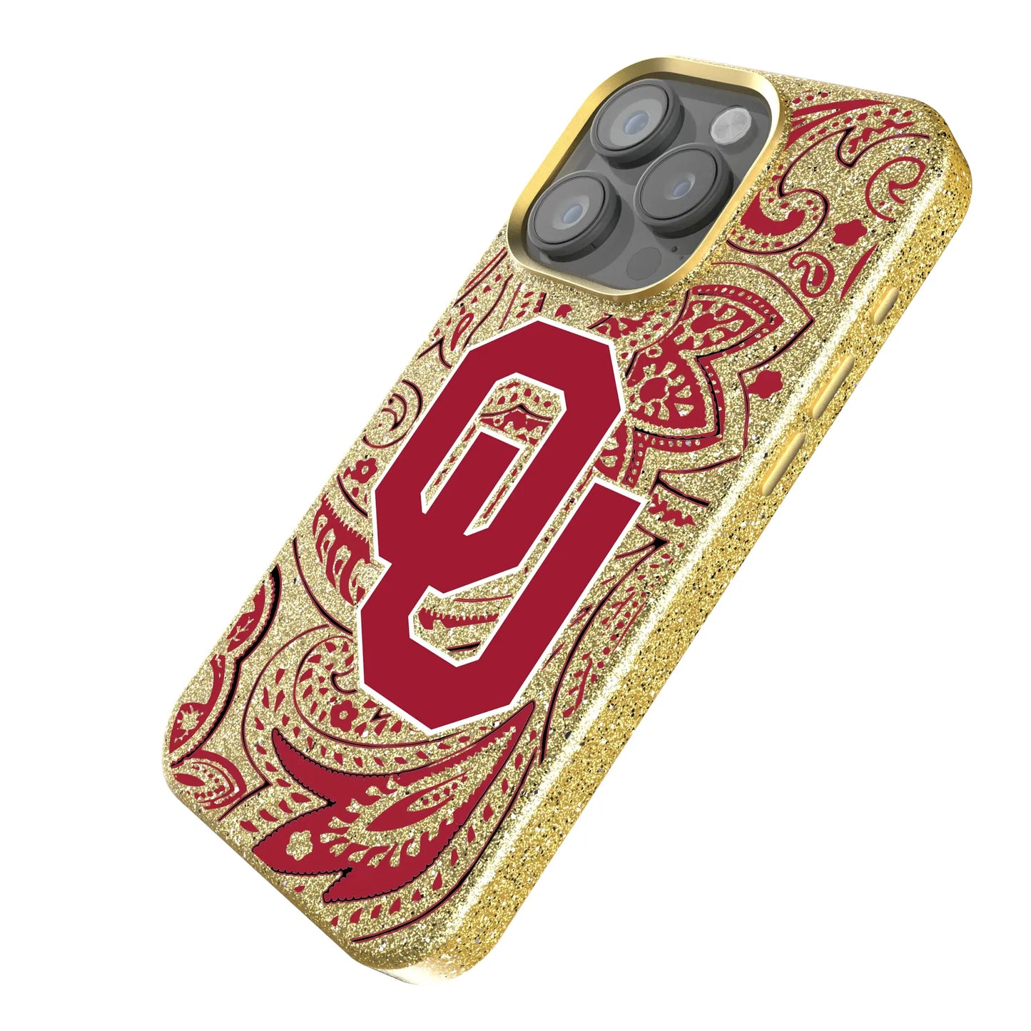 University of Oklahoma Sooners Paisley Bling Phone Case for Apple iPhone