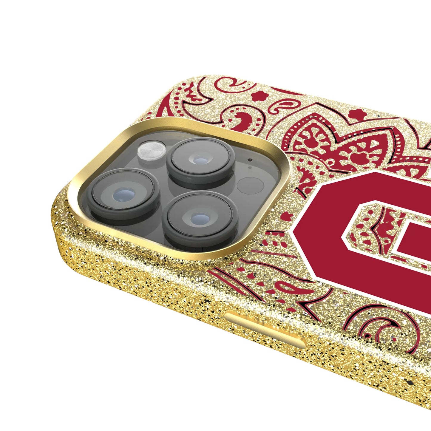 University of Oklahoma Sooners Paisley Bling Phone Case for Apple iPhone