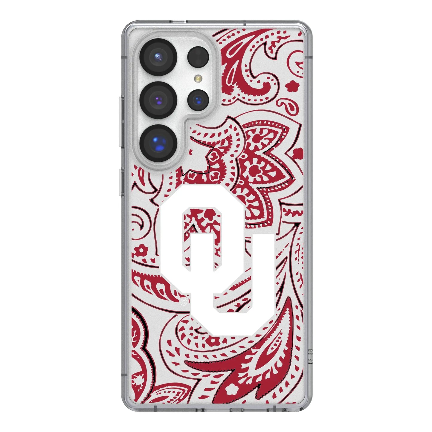 University of Oklahoma Sooners Paisley Clear Phone Case for Samsung Galaxy