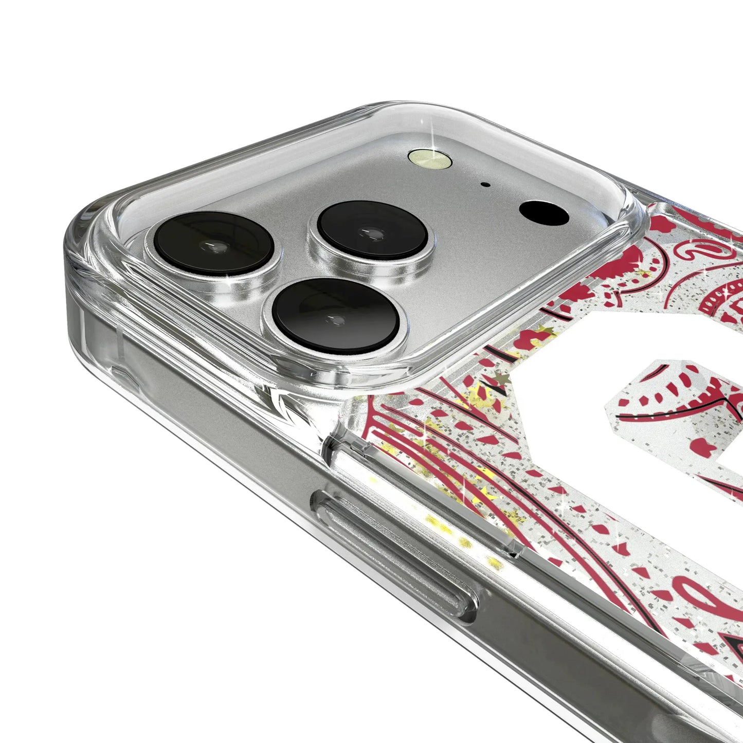 University of Oklahoma Sooners Paisley Glitter Phone Case for Apple iPhone