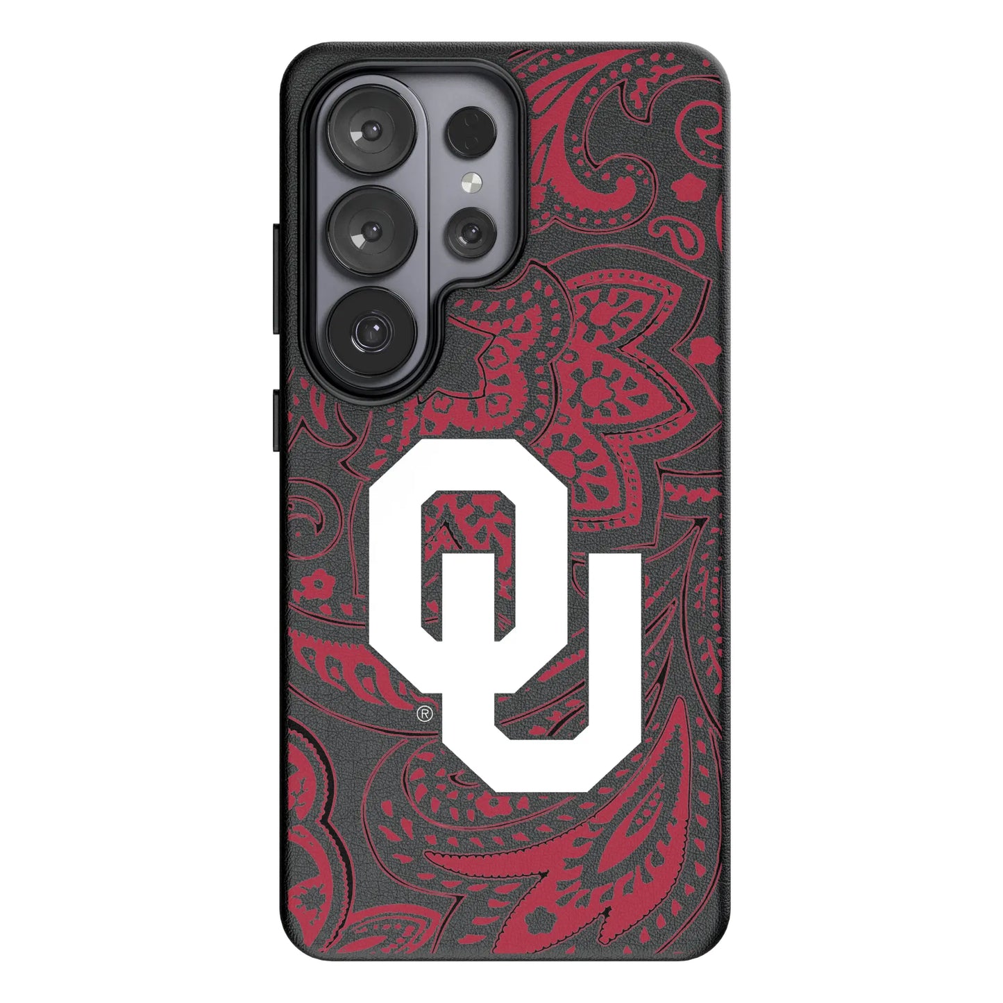 University of Oklahoma Sooners Paisley MagSafe Compatible Phone Case for Samsung Galaxy