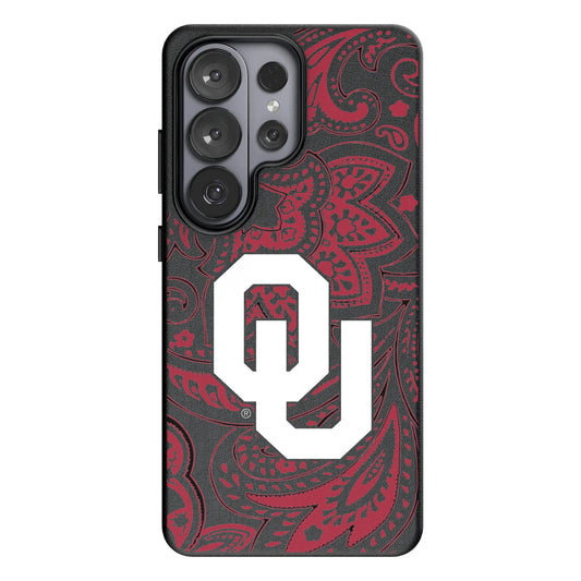 University of Oklahoma Sooners Paisley MagSafe Compatible Phone Case for Samsung Galaxy