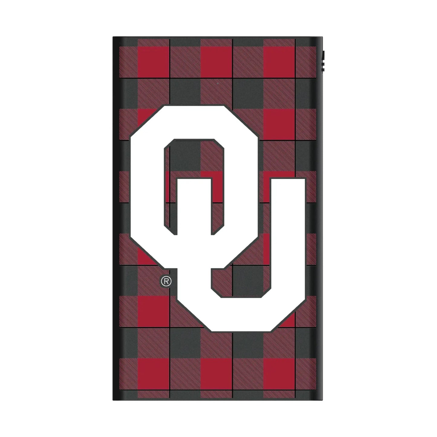 University of Oklahoma Sooners Plaid 5000mAh Flat Powerbank