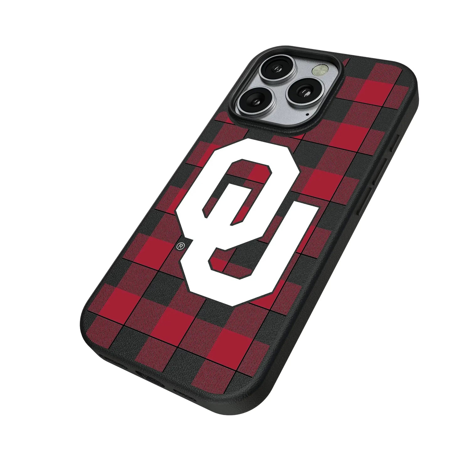 University of Oklahoma Sooners Plaid MagSafe Compatible Phone Case for Apple iPhone