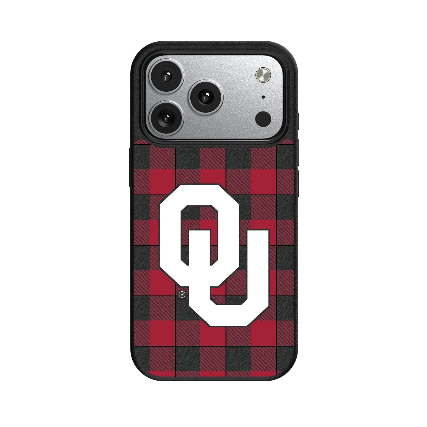 University of Oklahoma Sooners Plaid MagSafe Compatible Phone Case for Apple iPhone