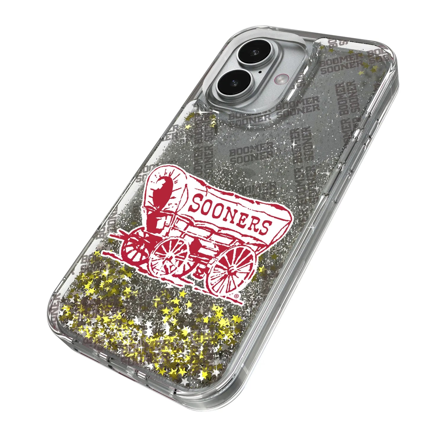 University of Oklahoma Sooners Quadtile Glitter Phone Case for Apple iPhone
