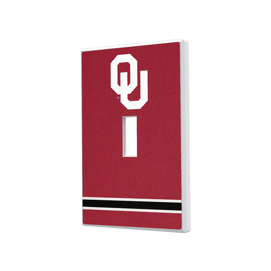 University of Oklahoma Sooners Stripe Hidden-Screw Light Switch Plate
