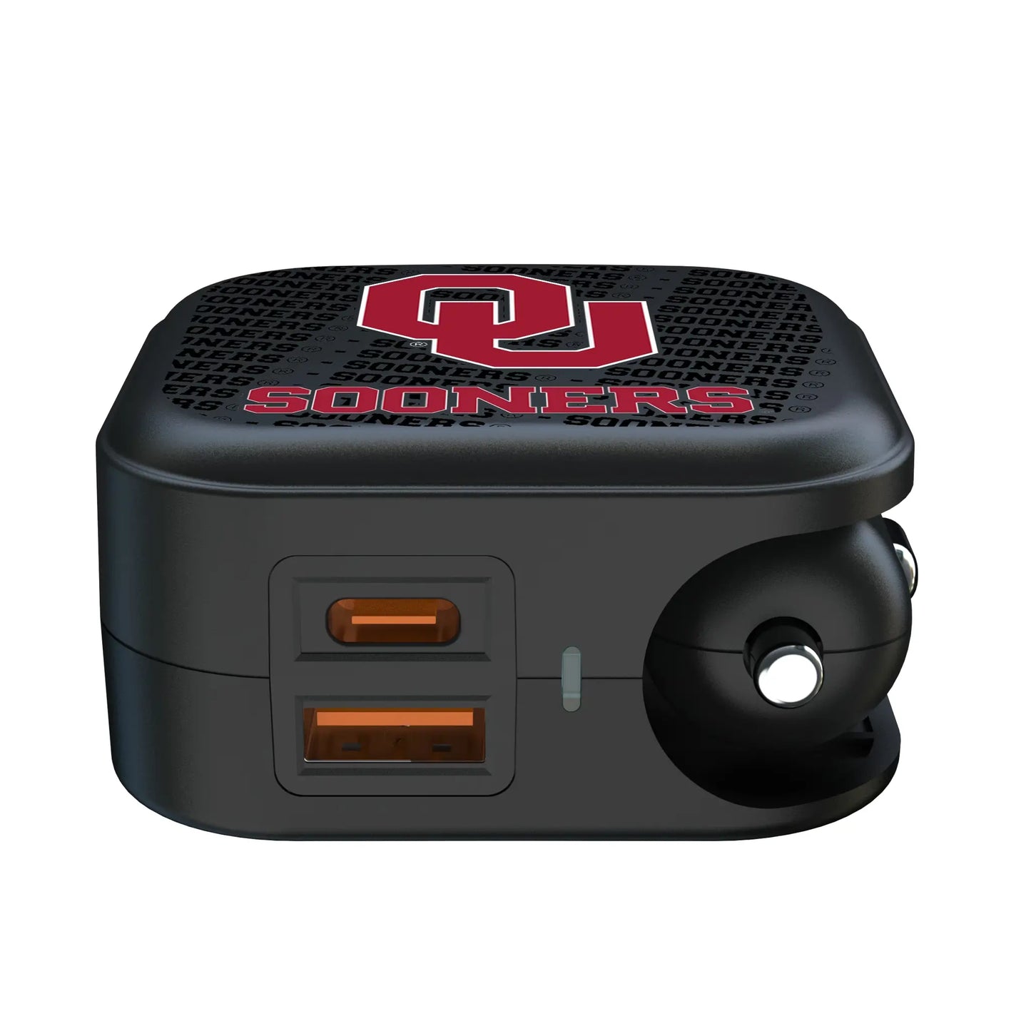 University of Oklahoma Sooners Text Backdrop 2 in 1 USB A/C Charger