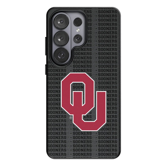 University of Oklahoma Sooners Text Backdrop MagSafe Compatible Phone Case for Samsung Galaxy