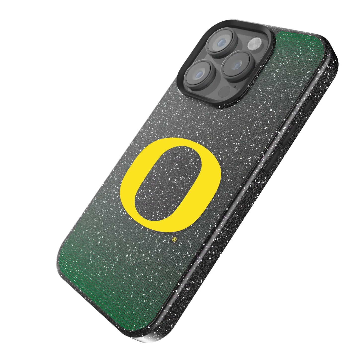 University of Oregon Ducks Linen Black Bling Phone Case for Apple iPhone