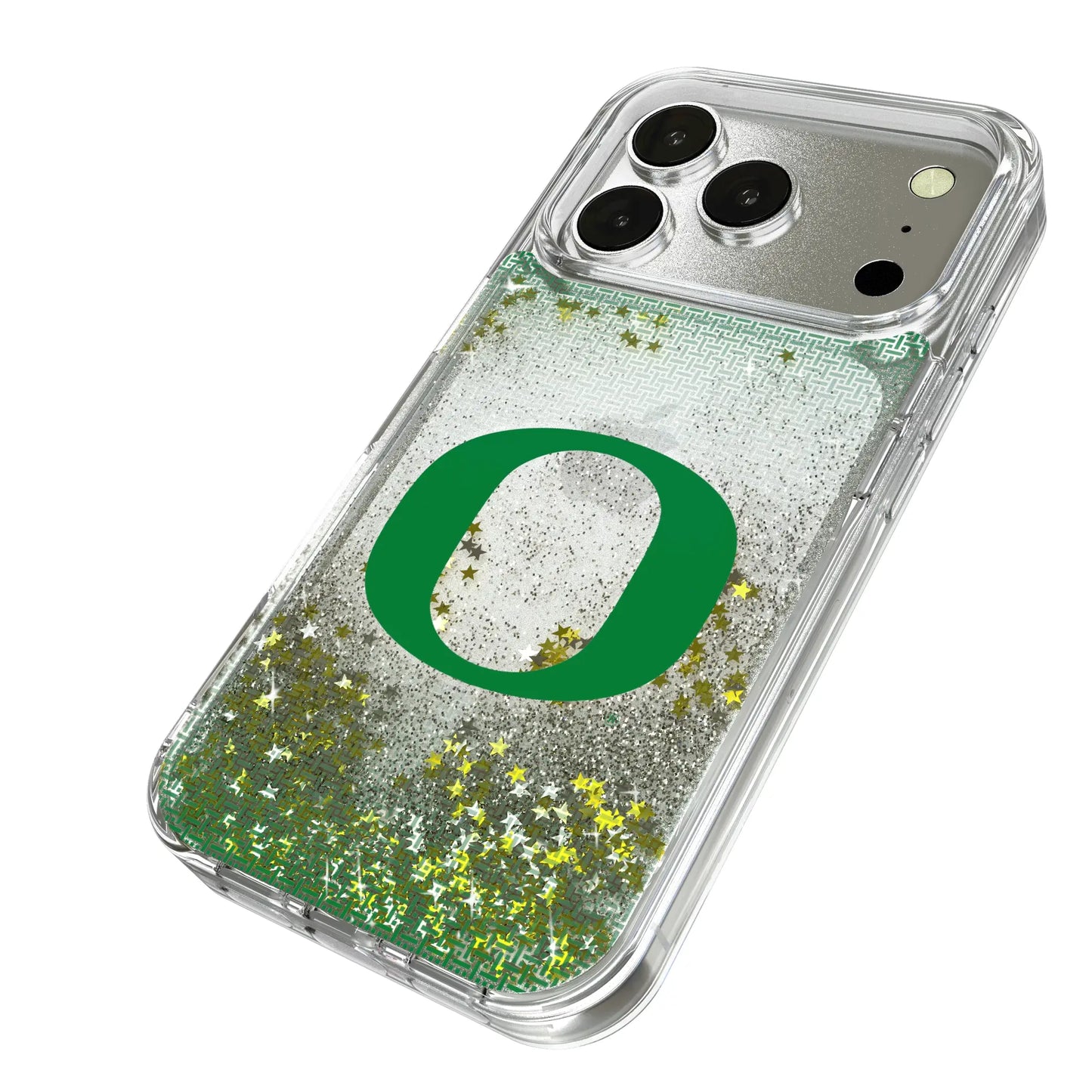 University of Oregon Ducks Linen Glitter Phone Case for Apple iPhone