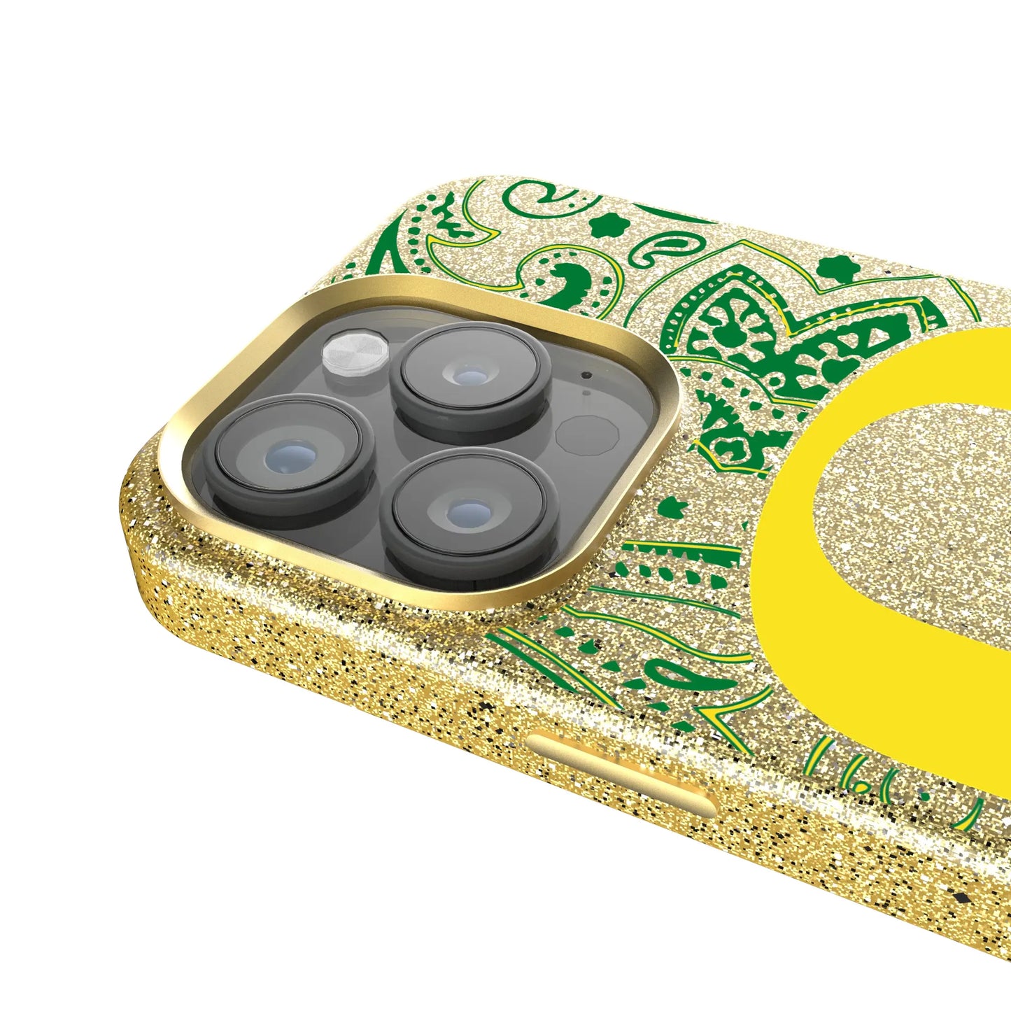 University of Oregon Ducks Paisley Bling Phone Case for Apple iPhone