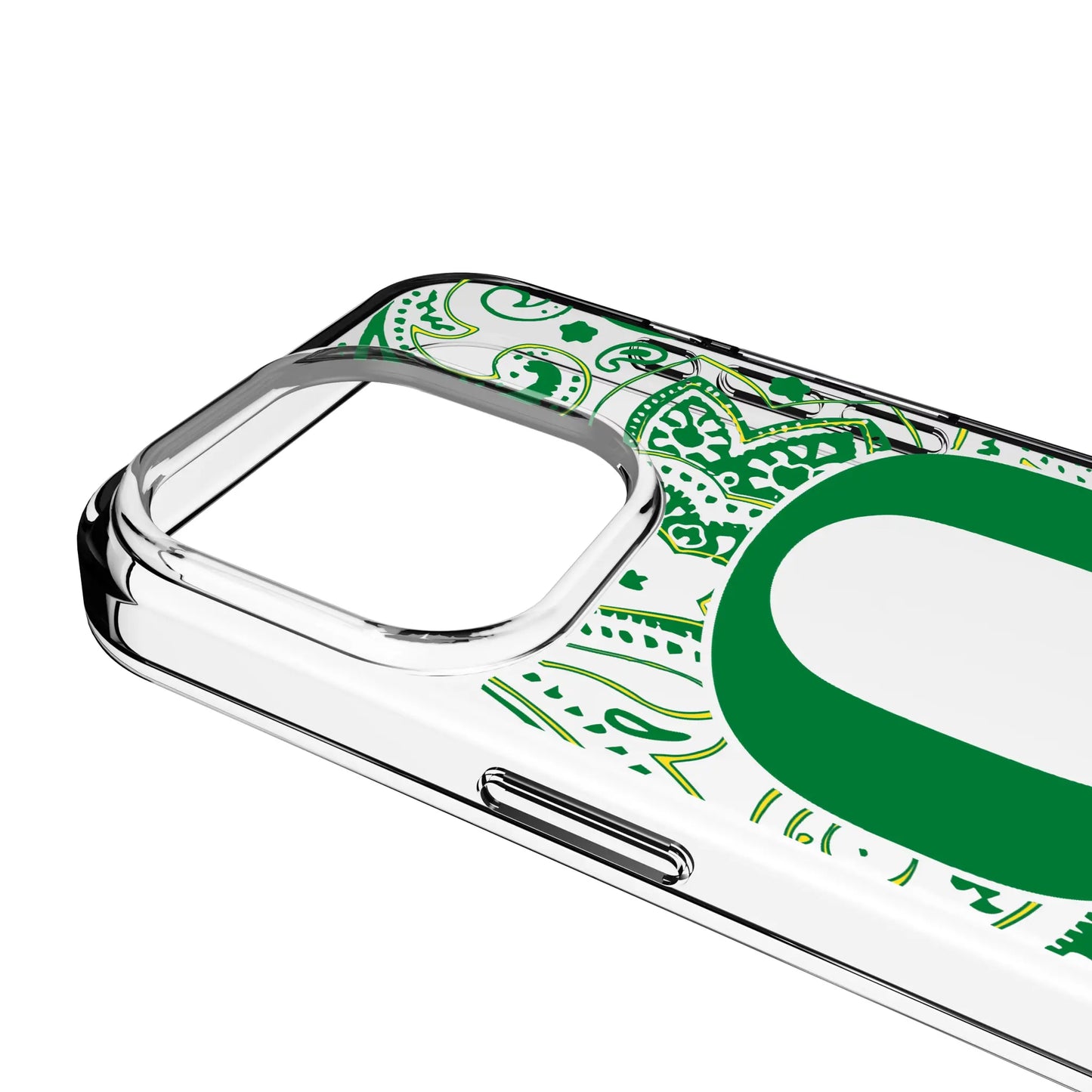 University of Oregon Ducks Paisley Clear Phone Case for Apple iPhone
