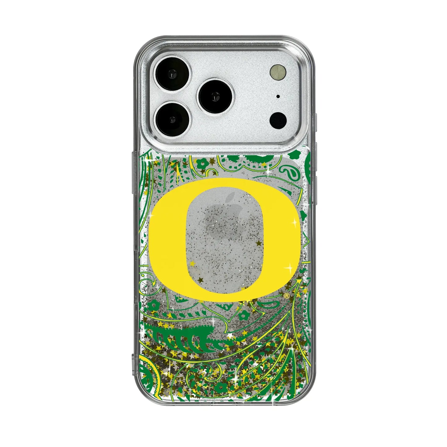 University of Oregon Ducks Paisley Glitter Phone Case for Apple iPhone