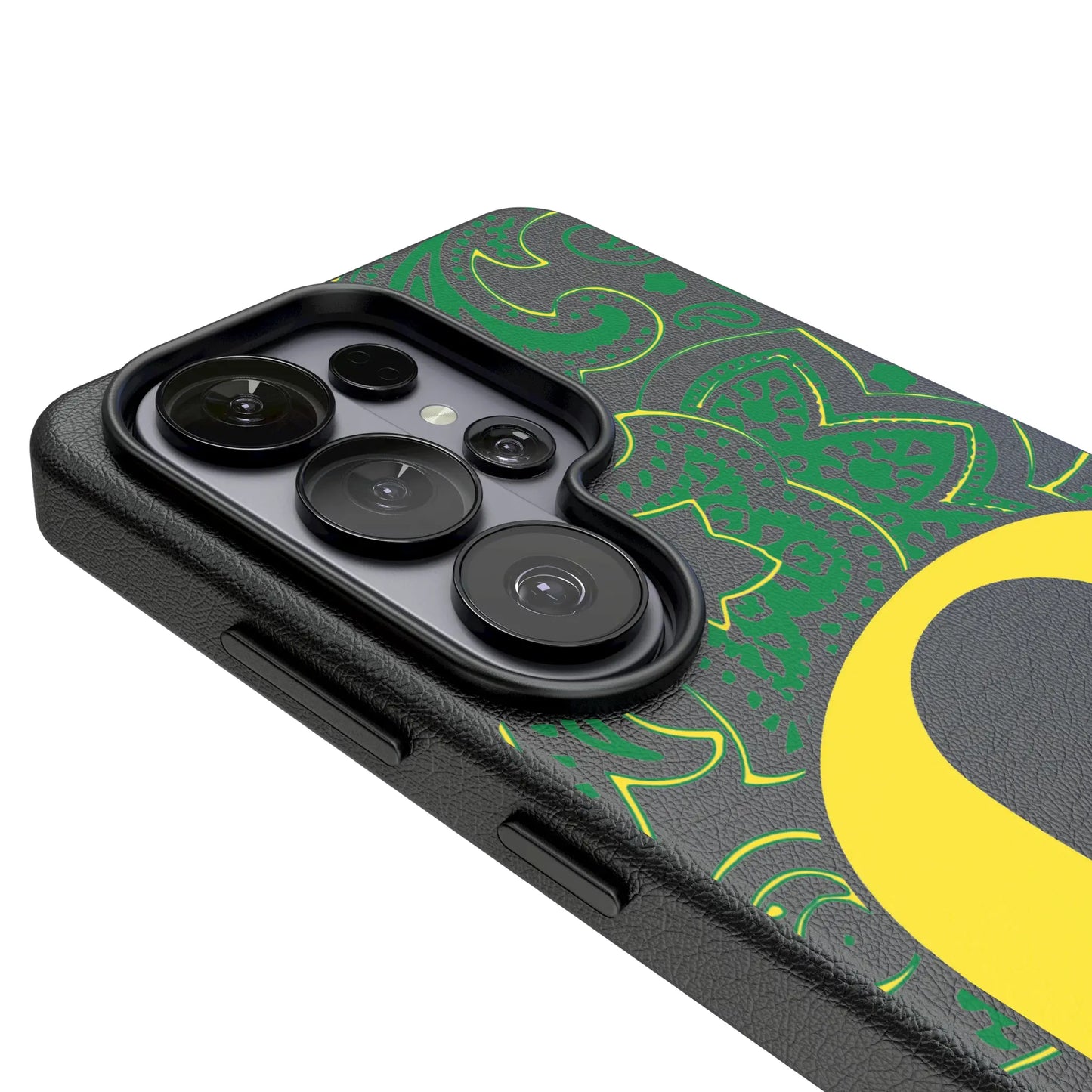 University of Oregon Ducks Paisley MagSafe Compatible Phone Case for Samsung Galaxy