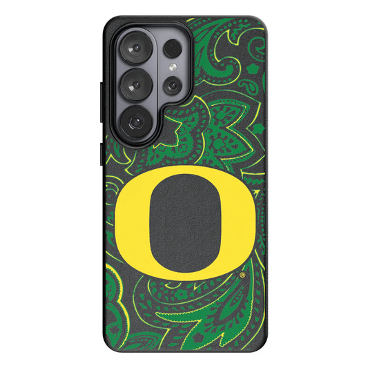 University of Oregon Ducks Paisley MagSafe Compatible Phone Case for Samsung Galaxy