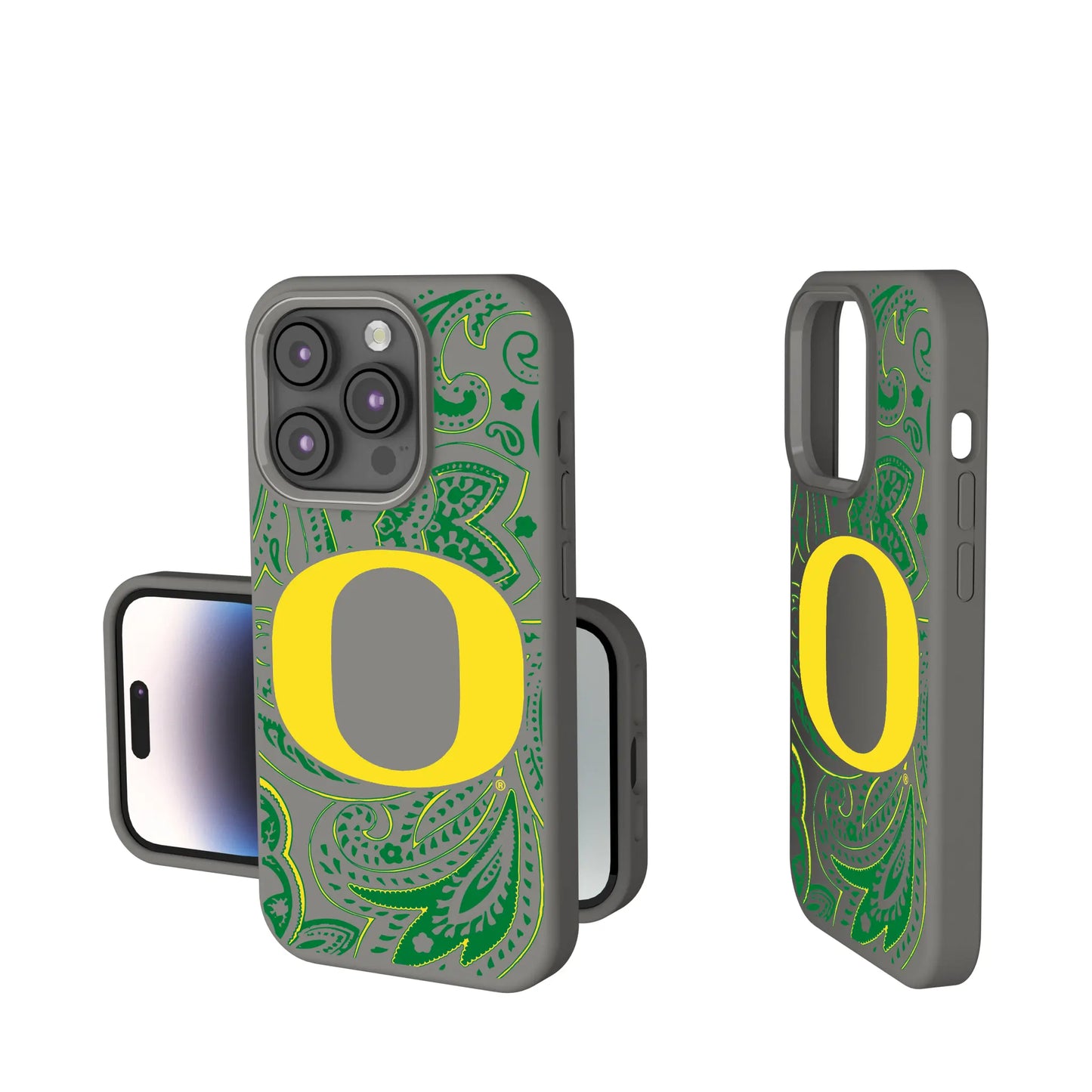 University of Oregon Ducks Paisley Soft Touch Phone Case for Apple iPhone