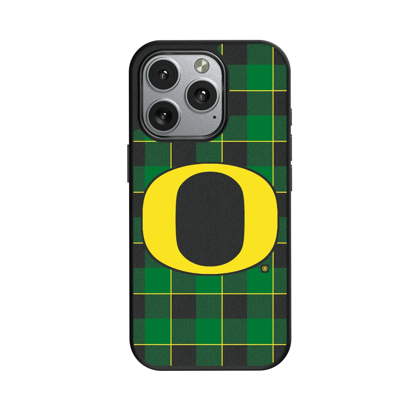 University of Oregon Ducks Plaid MagSafe Compatible Phone Case for Apple iPhone
