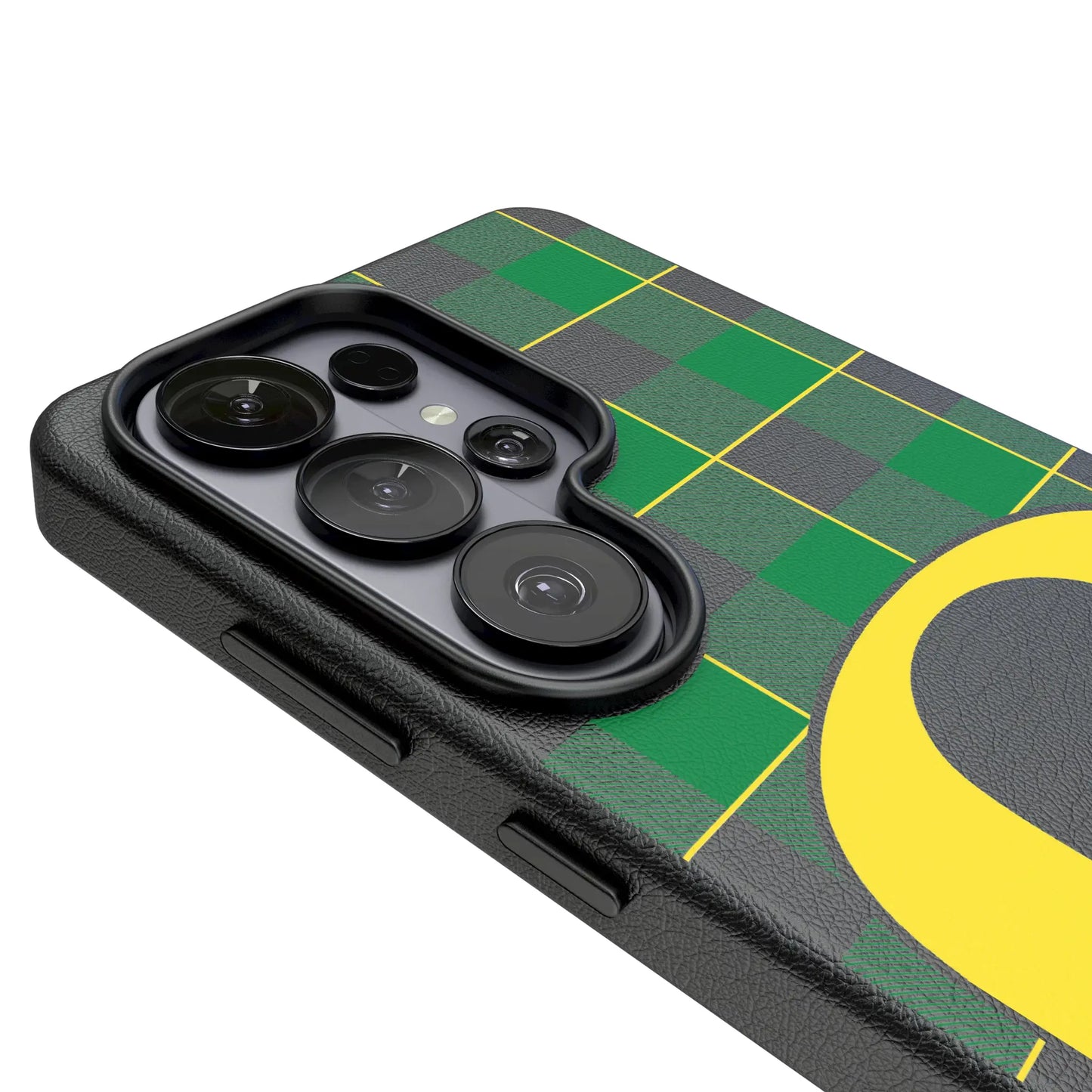 University of Oregon Ducks Plaid MagSafe Compatible Phone Case for Samsung Galaxy