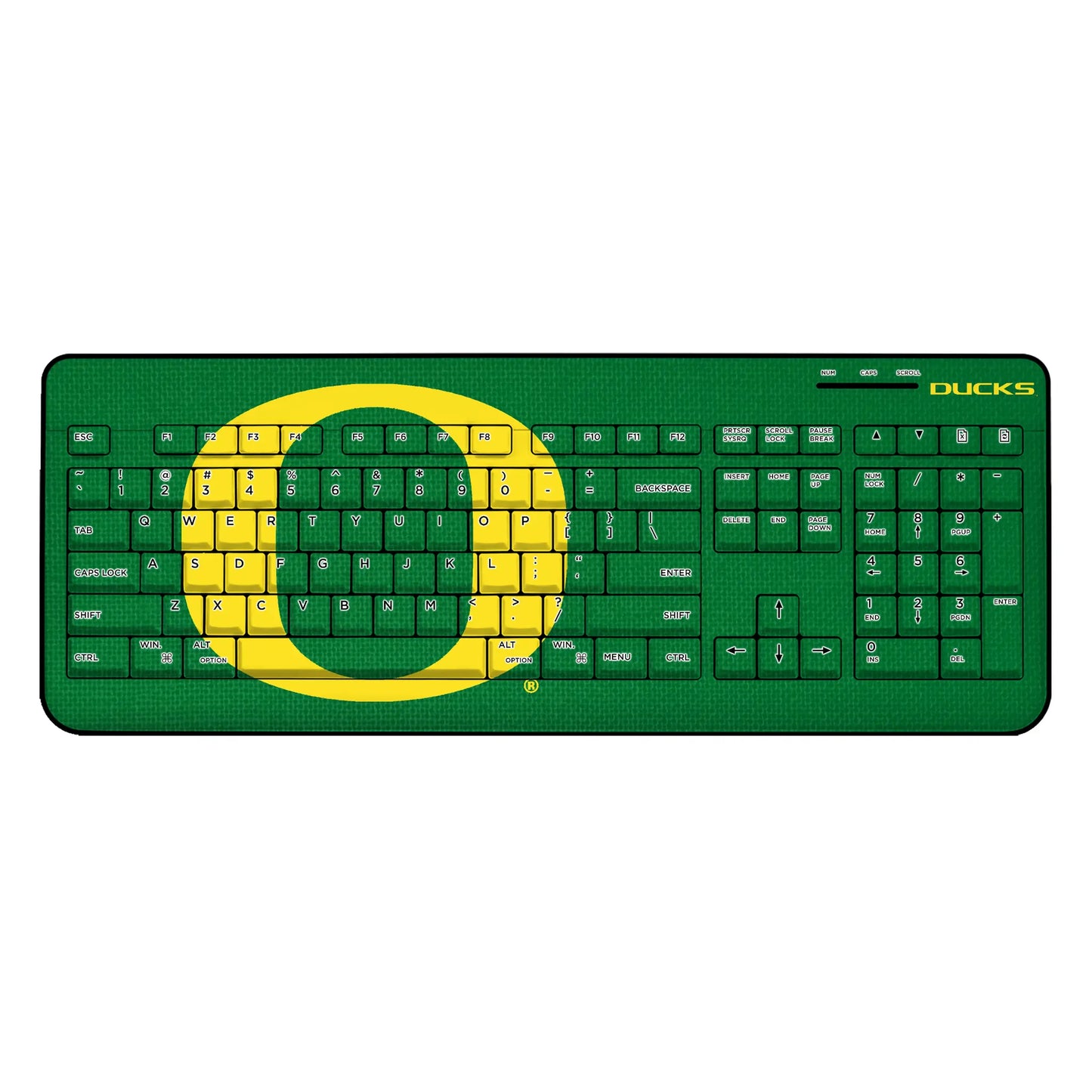 University of Oregon Ducks Solid Wireless USB Keyboard