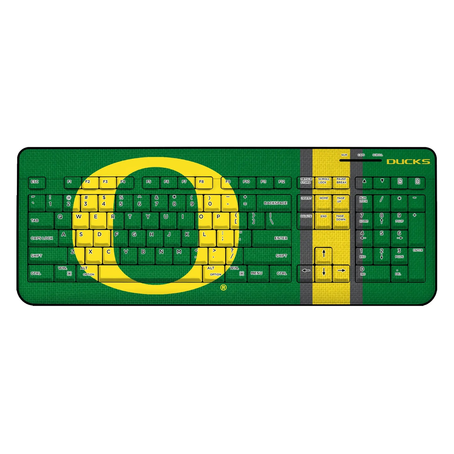 University of Oregon Ducks Stripe Wireless USB Keyboard