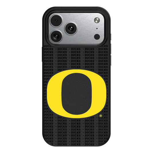 University of Oregon Ducks Text Backdrop MagSafe Compatible Phone Case for Apple iPhone