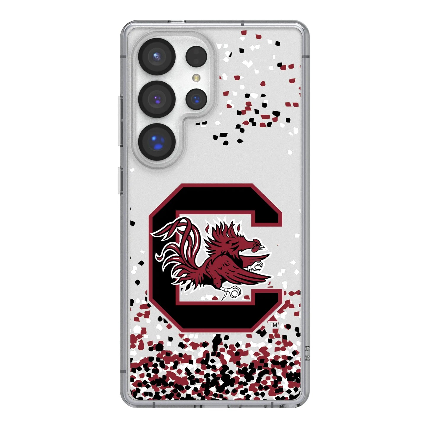 University of South Carolina Gamecocks Confetti Clear Phone Case for Samsung Galaxy
