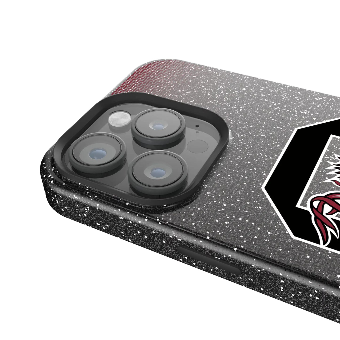 University of South Carolina Gamecocks Linen Black Bling Phone Case for Apple iPhone