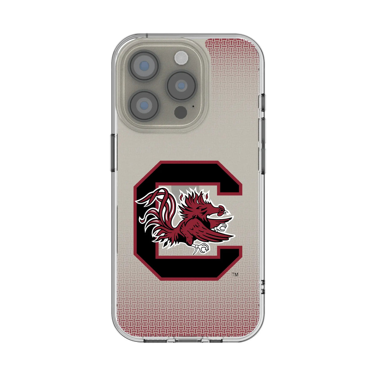 University of South Carolina Gamecocks Linen Clear Phone Case for Apple iPhone