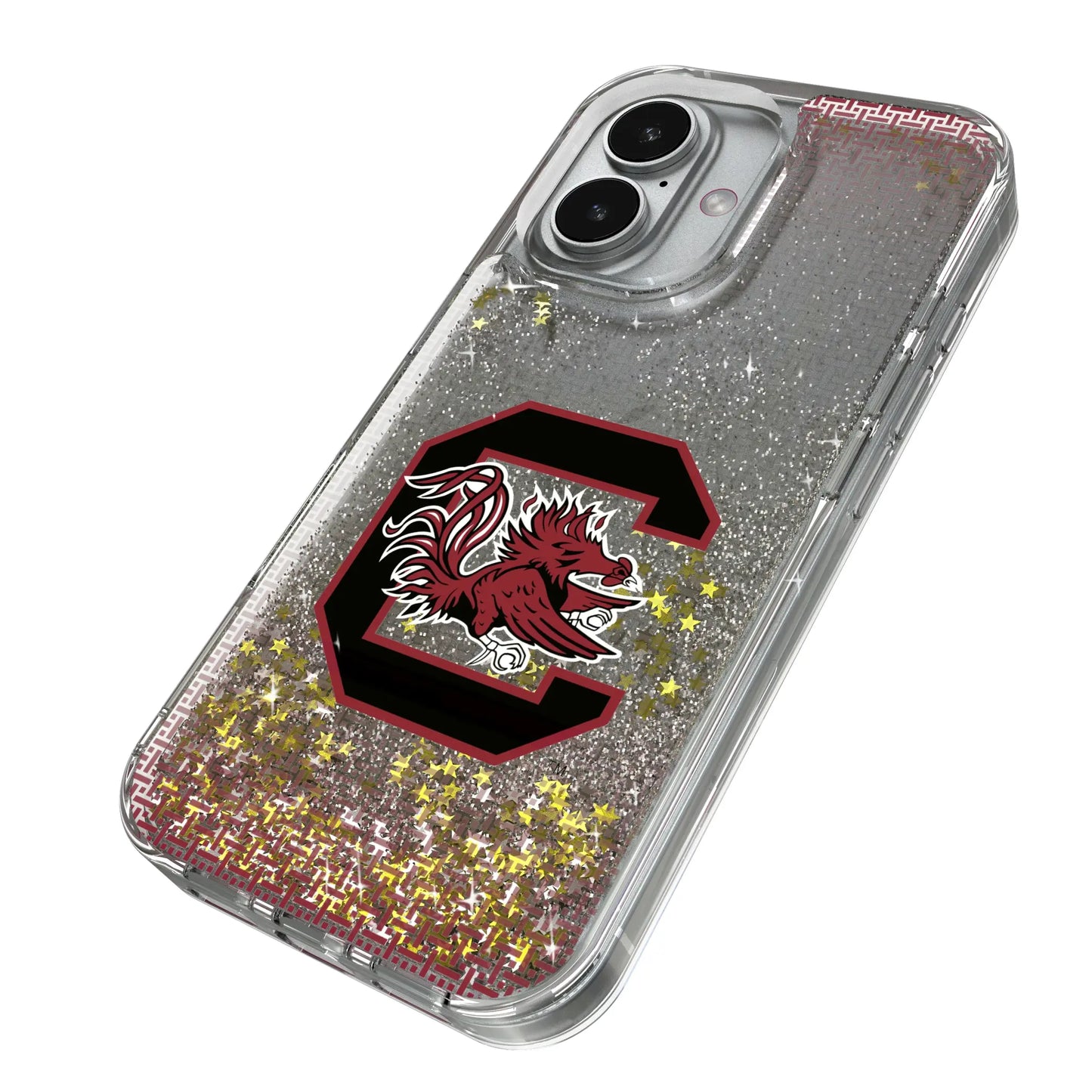 University of South Carolina Gamecocks Linen Glitter Phone Case for Apple iPhone